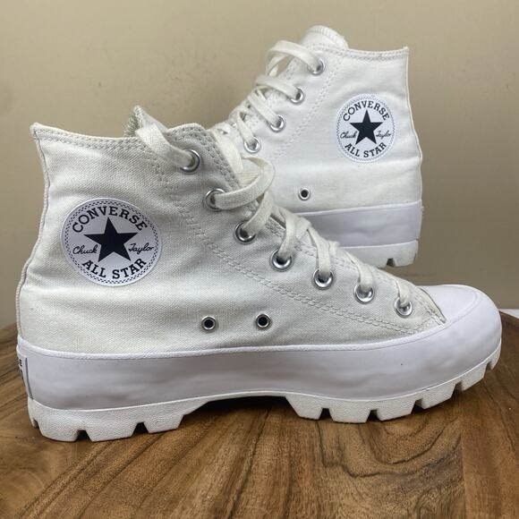 Converse Chuck Taylor All Star Lugged Womens Triple White Size
